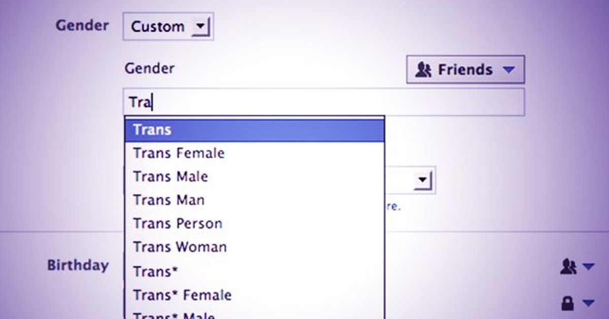Facebook Bans Admin Gender