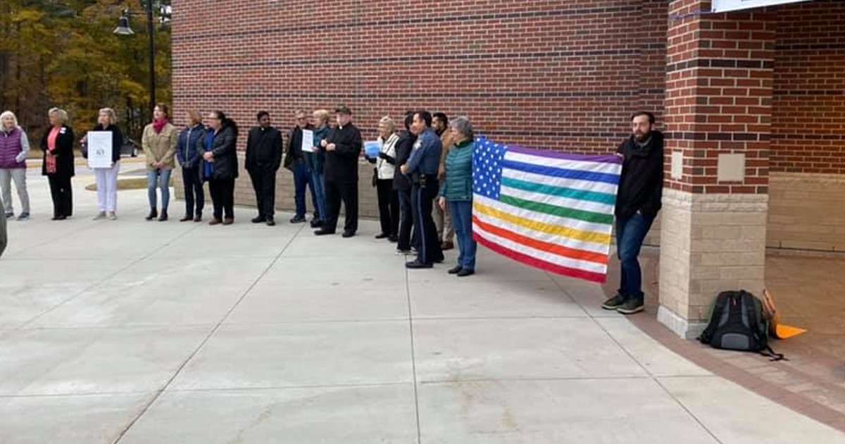Teen Suspended LGBT American Flag