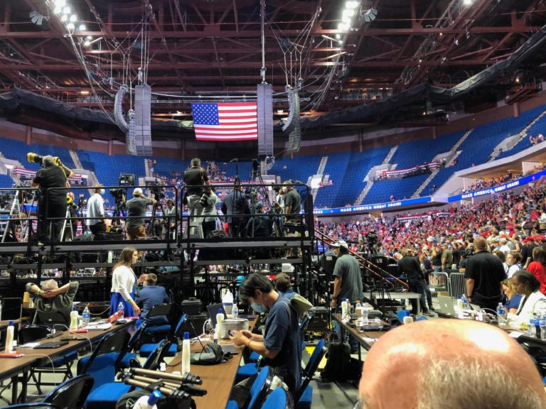 EXCLUSIVE PHOTOS: Trump Rally Attendance Falters, Empty Seats Available ...