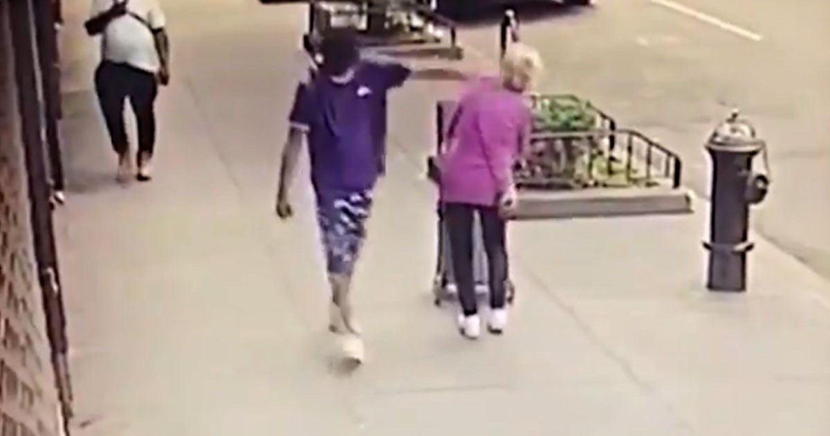 Man Hits Elderly Woman Manhattan