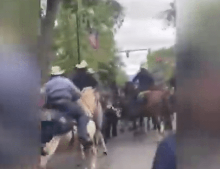 VIDEO: Horseback Colorado Residents Run Antifa/BLM Out of Town