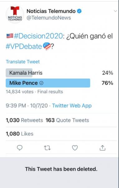 Pence/Harris Telemundo Poll