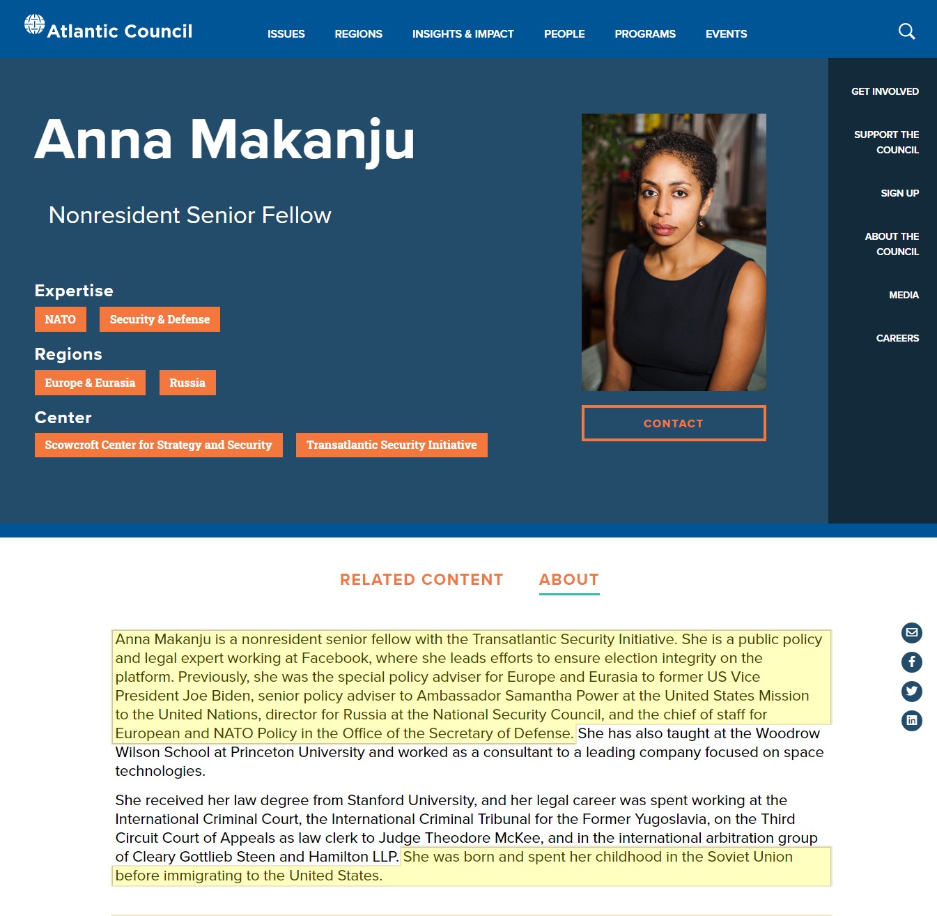 Anna Makanju Bio