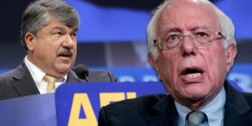 Richard Trumka, Bernie Sanders