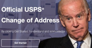 Joe Biden, USPS Forwarding Request