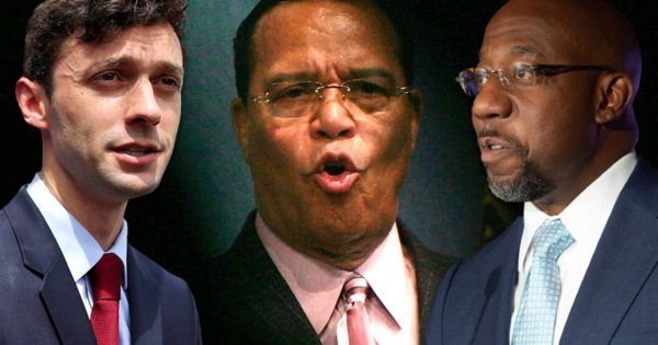 Jon Ossoff, Louis Farrakhan, Raphael Warnock