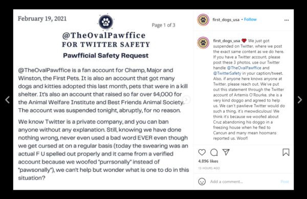 Creepy Pro-Biden ‘Oval Pawffice’ Twitter Account Gets
Banned, Promptly Blames Newsmax’s Greg Kelly 2