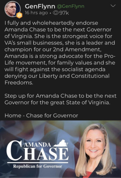 General Flynn Amanda Chase Endorsement