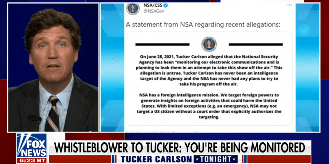 BREAKING: Tucker Carlson Responds, 'NSA Does Not Deny' They Read His ...