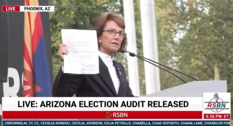 Wendy Rogers Reads ‘New Declaration Of Independence’ Letter Demanding Nationwide Audits Amid Massive Calls To Decertify 2020 Election
