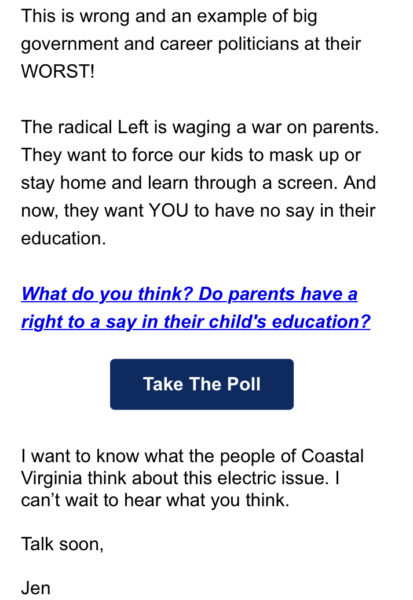 RINO ALERT: Virginia’s Jen Kiggans Bashes Dems Over Schools,
But Voted With Them On Transgender Bathrooms 2