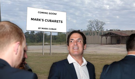 Mark Cuban standing with men