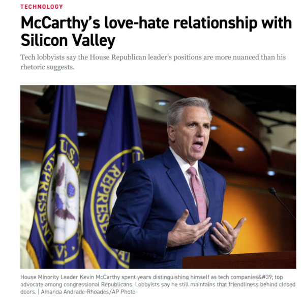 Big Tech McCarthy Politico