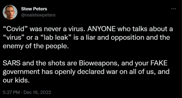 Stew Peters Twitter Bioweapon