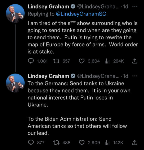 Lindsey Graham Tanks for Ukraine