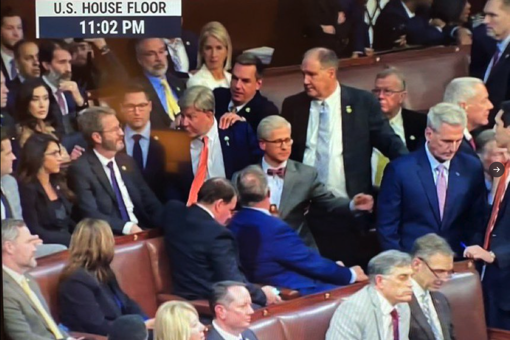 Video: Mike Rogers Restrained From Lunging At Matt Gaetz During Heated House Speaker Vote
