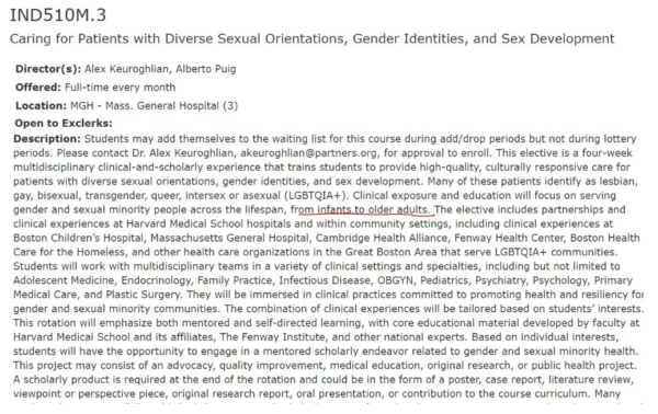 Harvard LGBT Class