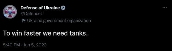 Ukraine Demands Tanks