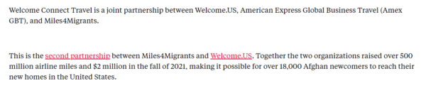 Welcome.US Miles4Migrants