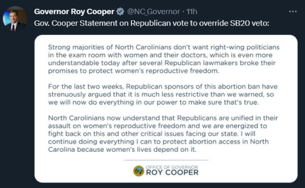 Roy Cooper Abortion