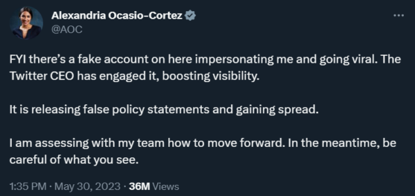 AOC Parody Response Twitter