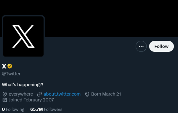 Official Twitter Account Rebranded as X