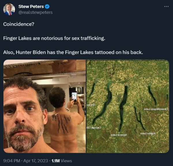 Hunter Biden Finger Lakes Tattoo