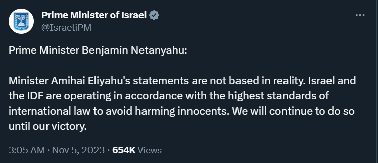 Netanyahu Israel Nukes