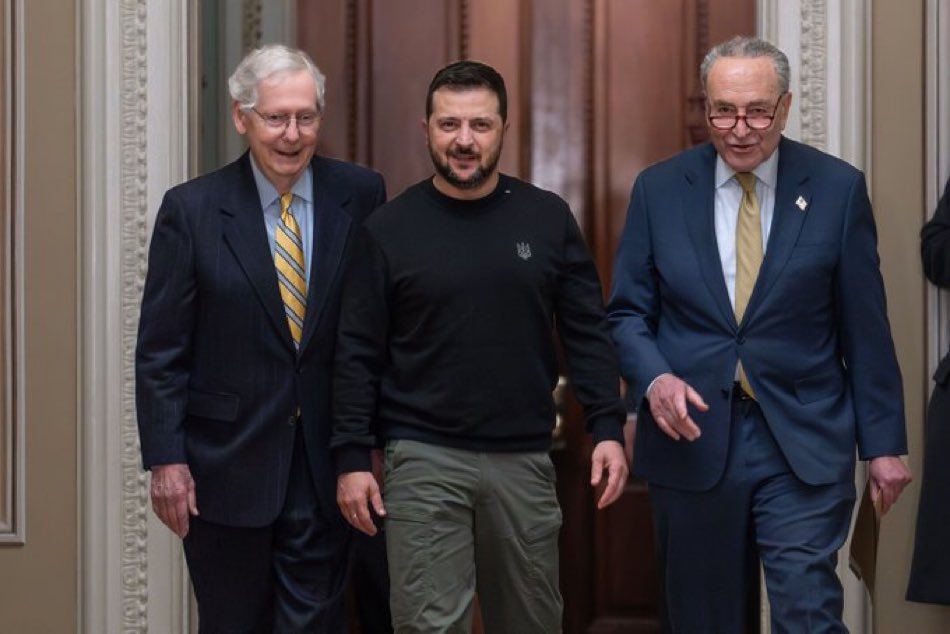 Zelensky with McConnell and Schumer