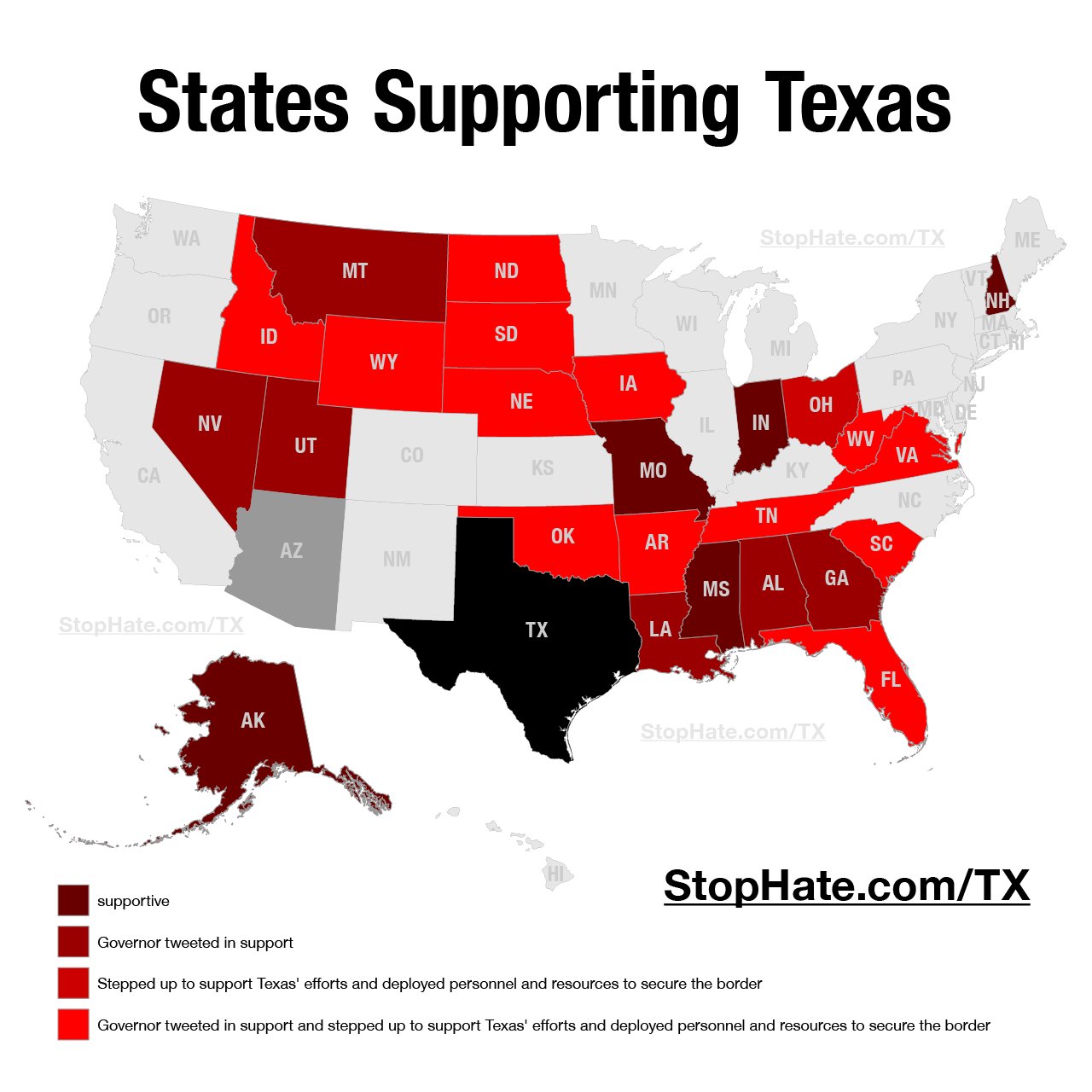 25 States Support Texas