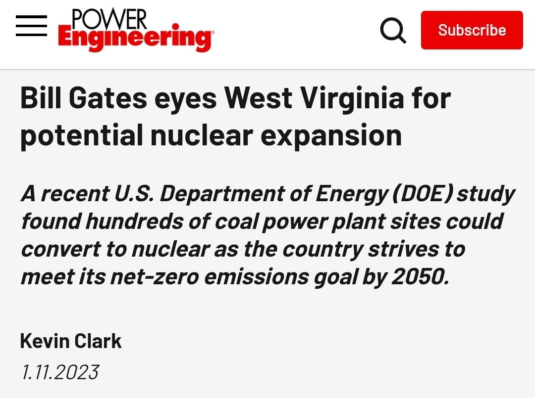Bill Gates Eyes West Virginia...