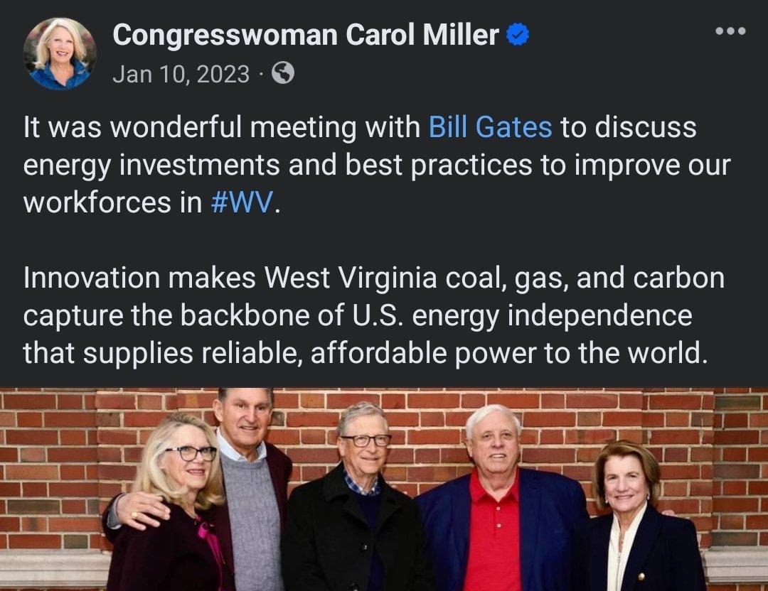 Carol Miller, Joe Manchin, and Bill Gates