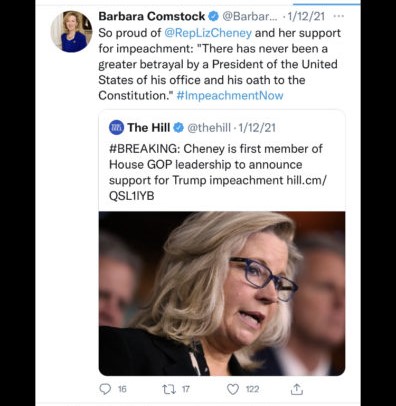 Barbara Comstock Supported Trump Impeachment 