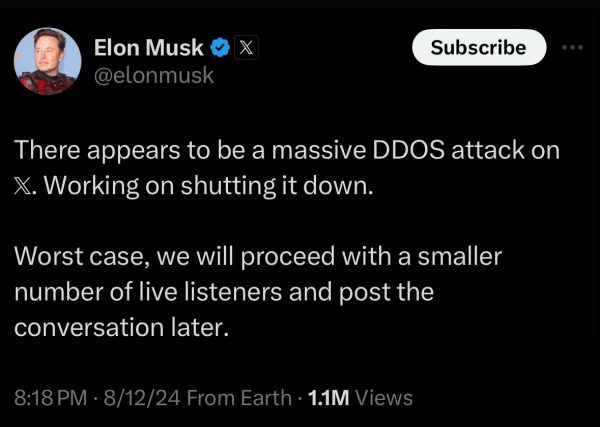 Elon Musk Announces DDOS Attack on X Servers